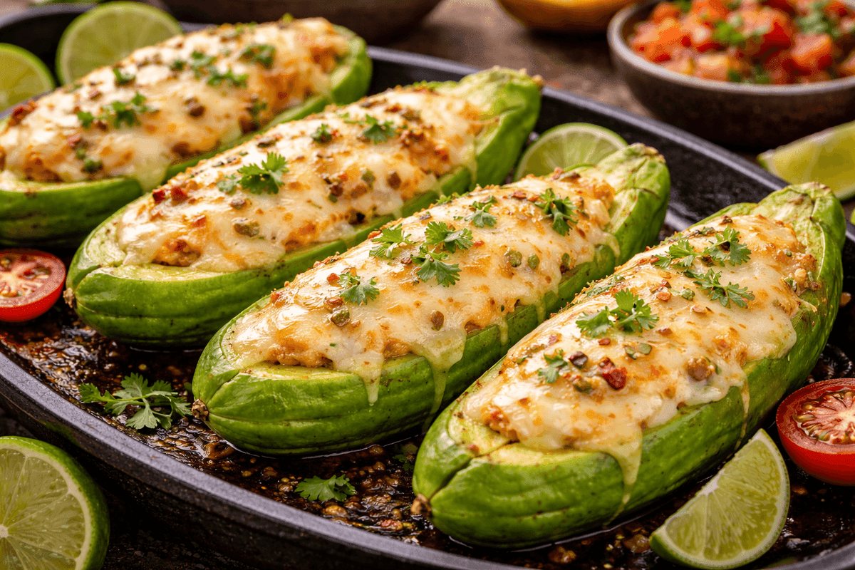 Achochas rellenas de queso